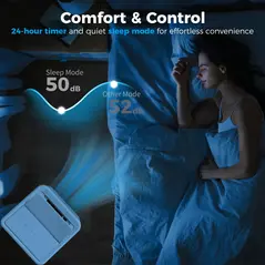 HOMCOM 12,000 BTU 5-in-1 Mobile Air Conditioner, 35m² Radius - White - 7