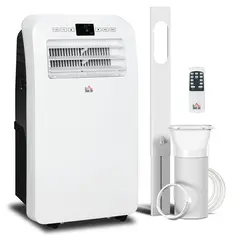 HOMCOM 12,000 BTU Three Mode Portable Air Conditioner - White - 1