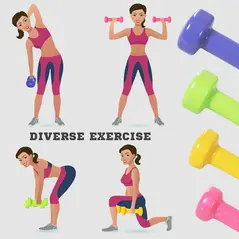 HOMCOM 10KG Dumbbells Set with Carry Case, Hand Weights for Women and Men Home Gym Weight Lifting Training, Red, Yellow, Green, Purple - 4