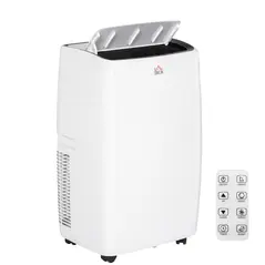 HOMCOM 12,000 BTU Mobile Air Conditioner, Grade A Rated - White - 1