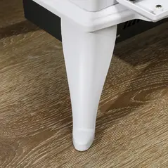 HOMCOM 1kW-2kW Vintage Electric Fireplace Heater - White - 8