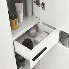 HOMCOM 190cm Slim Bathroom Storage Cabinet - White - 9