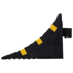 HOMCOM 2 PCs Rubber Wheel Chocks Heavy Duty Blocks for Vehicles, Cars, Caravan, Trailer with Handle 25L x 16W x 19H cm - 8