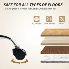 HOMCOM 155° Reclining Faux Leather Swivel Office Chair - Brown - 7