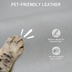 HOMCOM 155° Reclining Faux Leather Swivel Office Chair -Black - 5