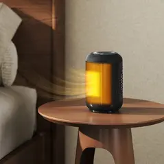 HOMCOM 1500W Ceramic Electric Heater with Fan, Timer, Oscillation - Black - 2