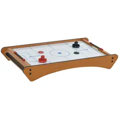 HOMCOM 2.5FT Tabletop Air Hockey Game Table Wooden Portable Party Gaming Toy for Kids Children Adult - 1
