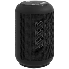HOMCOM 1500W Ceramic Electric Heater with Fan, Timer, Oscillation - Black - 1