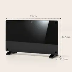 HOMCOM 1500W 5-35℃ Smart Control Heater - Black - 3