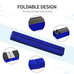 HOMCOM 2.1M 7FT Gymnastics Folding Balance Beam Home Gym Training Exercise Sports - Blue - 5