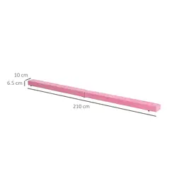 HOMCOM 2.1M 7FT Gymnastics Folding Balance Beam Home Gym Training Exercise Sports - Pink - 3