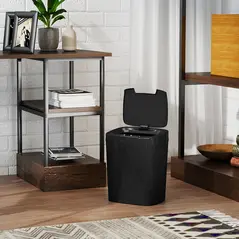 HOMCOM 15L Sensor Bin, Automatic Touchless Kitchen Bin, Easy Clean, Battery Operated for Home Office, Bedroom, Bathroom, Black - 7