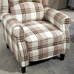 HOMCOM 160° Reclining Armchair, with Footrest - Brown - 8