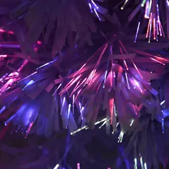 HOMCOM 2.5FT Prelit Artificial Tabletop Christmas Tree with Fibre Optics Holiday Home Xmas Decoration for Table and Desk, White - 9