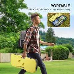 HOMCOM 2.8m Portable Folding Badminton Net Set with 4 Badminton Rackets and 2 Nylon Shuttlecocks, for Adults Kids Indoor Outdoor Exercise Training - 6