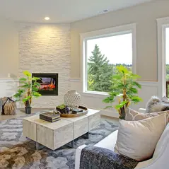 HOMCOM 2 Pack Artificial Plant Palm Tree in Pot, Fake Plants for Home Indoor Outdoor Decor, 135cm, Green - 2