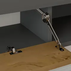 HOMCOM 140 cm Floating TV Stand with Storage - Charcoal Grey - 9