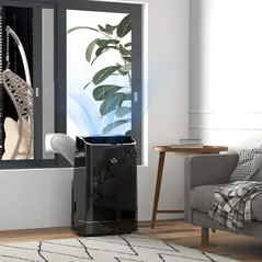 HOMCOM 14000 BTU Mobile Air Conditioner, 35m², Smart Home WiFi, with Dehumidifier, Fan, 24H Timer, Window Kit, Black - 2