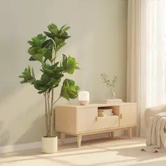 HOMCOM 180cm Artificial Fiddle Leaf Fig Tree - Green - 9