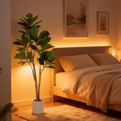 HOMCOM 150cm Artificial Ficus Tree - Green - 7