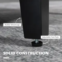 HOMCOM 2 Pieces Modern Armchairs with Rubber Wood Legs, Upholstered Accent Chairs, Single Sofa for Living Room, Bedroom, Grey - 6