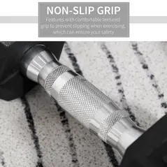 HOMCOM 2x10kg Hex Dumbbells Set Rubber Dumbbells Weight Lifting Equipment Fitness Home Gym - 5