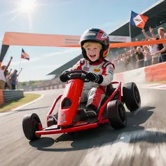 HOMCOM 24V Electric Go Kart for Kids, Drift Ride-On Racing Go Kart with 2 Speeds, for Boys Girls Aged 8-12 Years Old, Red - 2