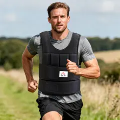 HOMCOM 20KG Adjustable Weight Vest, Black - 8