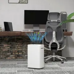 HOMCOM 20L/Day Dehumidifier, with Filter - White - 9