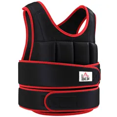 HOMCOM 20kg Weighted Vest, Adjustable Running Weight Vest with 38 Weight Bags for Men or Women Cardio Exercise, Black and Red - 1