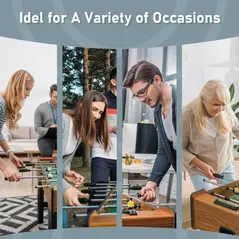 HOMCOM 29 Inch Mini Tabletop Football Foosball Gaming Table  Play Fun Game 74.5L x 36.1W x 12H CM - 7