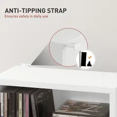 HOMCOM 260 Narrow CD Storage Unit - White - 6