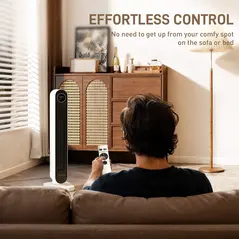 HOMCOM 2000W Ceramic Electric Heater with Fan, Timer, Oscillation - White - 8