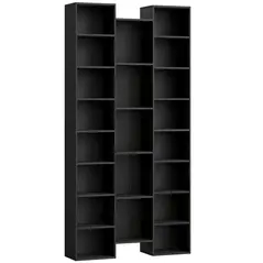 HOMCOM 21-Compartment Bookshelf - Black - 1