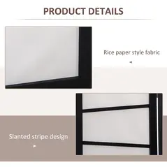 HOMCOM 3 Panel Room Divider, Wooden Folding Privacy Screen, Freestanding Wall Partition Separator for Bedroom, White - 4