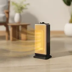 HOMCOM 2000W Ceramic Electric Heater with Fan, Oscillation - Black - 2