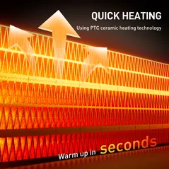 HOMCOM 2000W Ceramic Electric Heater with Fan, Timer, Oscillation - White - 4