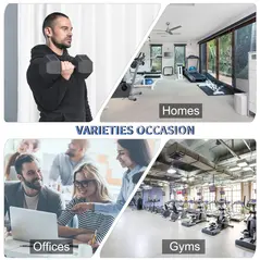 HOMCOM 2x20kg Rubber Hex Dumbbell Portable Hand Weights Dumbbell Home Gym Workout Fitness Hand Dumbbell - 6