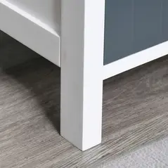 HOMCOM 3 Drawer Storage Tower, Dresser Chest with Wood Top, Organiser Unit for Closets Bedroom Nursery Room Hallway - 9