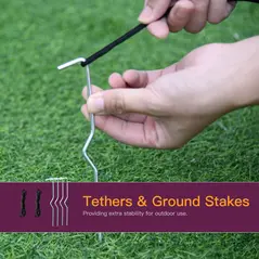 HOMCOM 240cm Large Halloween Scary Lighting Inflatable Tree Ghost 3 Pumpkins Owl 4 LED Indoor Outdoor Holiday Decoration - 7