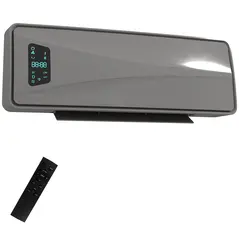 HOMCOM 2000W Ceramic Electric Heater with Fan, Adjustable Thermostat, Wall Mounted - Grey - 1