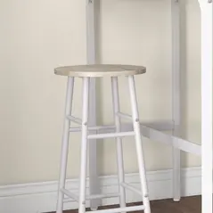 HOMCOM 3 Piece Bar Table Set with 2 Stools, Industrial Bar Table and Stool Set, Dining Table and Chair Set, Oak - 8