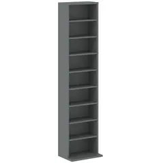 HOMCOM 260 Narrow CD Storage Unit - Grey - 1