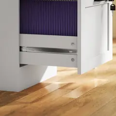 HOMCOM 2-Drawer Filing Cabinet with Lock - White - 9