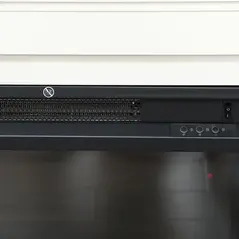 HOMCOM 2000W 6824 BTU Faux Flame Fireplace - White - 9