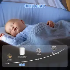 HOMCOM 20L/Day Dehumidifier, with Filter - White - 6