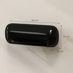 HOMCOM 2000W Ceramic Electric Heater with Fan, Adjustable Thermostat, Wall Mounted - Black - 3