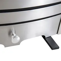 HOMCOM 2KW Stainless Steel Electric Fireplace Pebble Burning Effect Heater Fire Flame Indoor Stove LED Lighting - 9