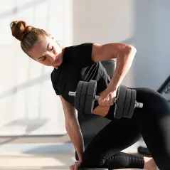 HOMCOM 25KG Adjustable Weights Dumbbells Set, Dumbbell Hand Weights for Home Office Gym Body Fitness Lifting Training, Black - 7