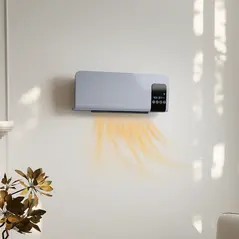 HOMCOM 2000W Wall Mounted Heater, 18-45°C Temperature, Grey - 2